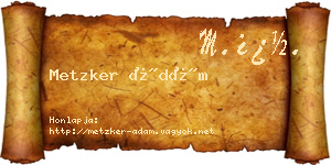 Metzker Ádám névjegykártya