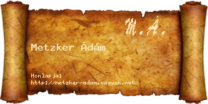 Metzker Ádám névjegykártya